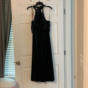 Dark green, velvet dress